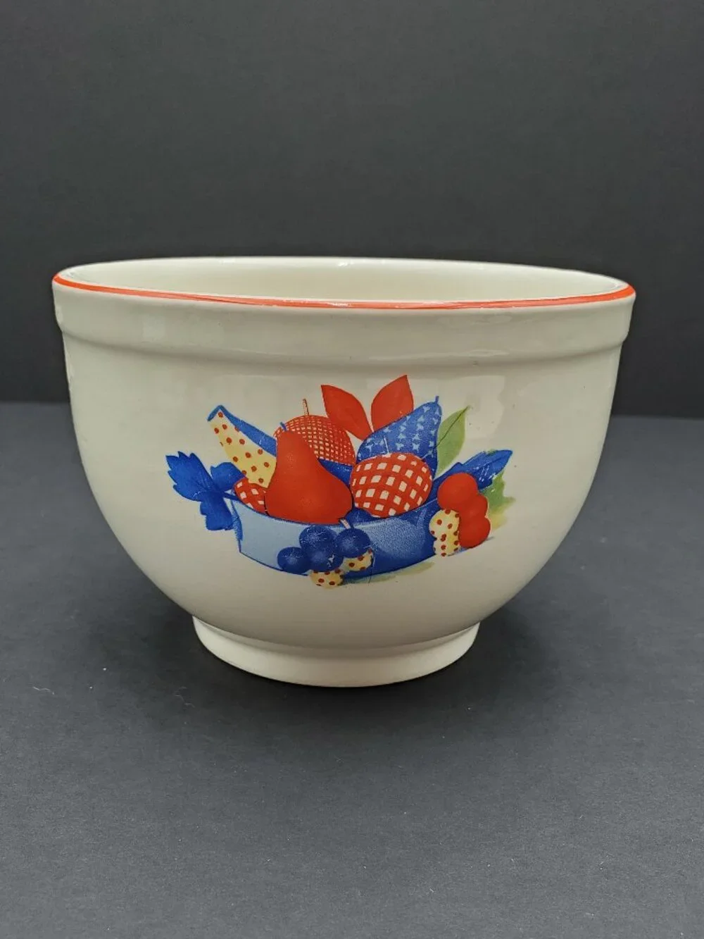 Universal Potteries Calico Fruit Round Refrigerator Dish Lidded Bowl Fridgie